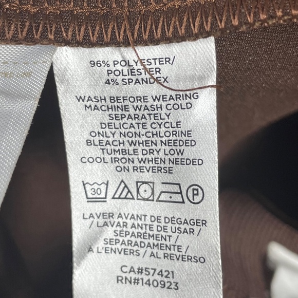 NEW Loft Pants Womens Small petite brown faux suede skinny leggings casual - Picture 6 of 9